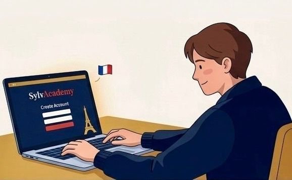 Student creating a SylvAcademy account
